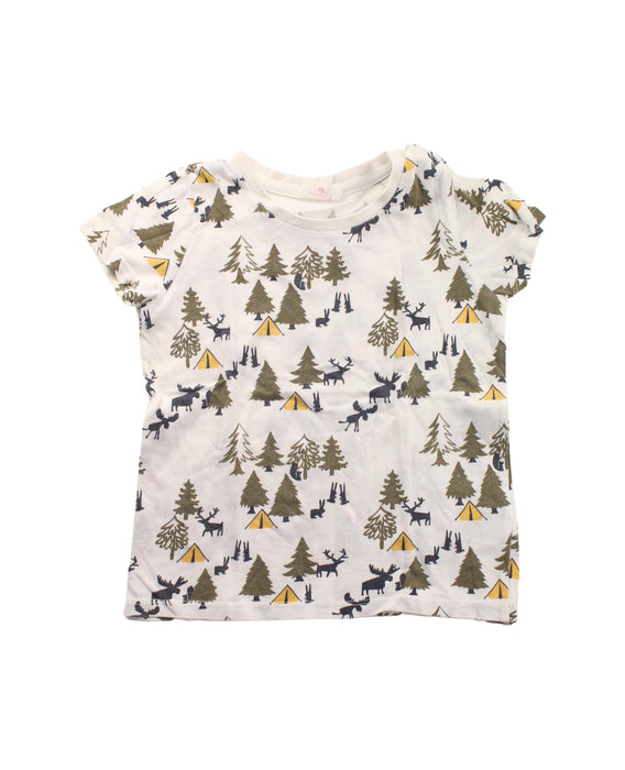 A White Short Sleeve T Shirts from Seed in size 2T for girl. (Front View)