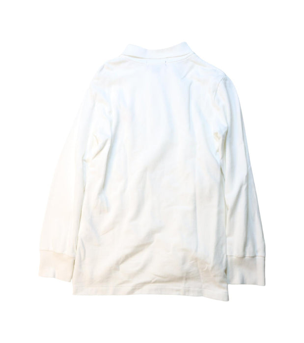 A White Long Sleeve Polos from Polo Ralph Lauren in size 8Y for boy. (Back View)