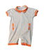 A Orange Short Sleeve Rompers from Chateau de Sable in size 12-18M for neutral. (Front View)