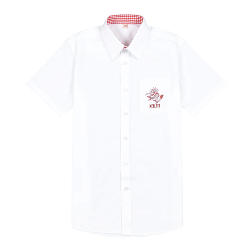 A White Short Sleeve Shirts from Kellett School in size 11Y for boy. (Front View)