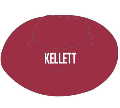 A Red Sun Hats from Kellett School in size O/S for girl. (Front View)