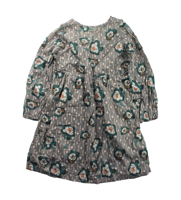 A Green Long Sleeve Dresses from Excuse My French in size 8Y for girl. (Back View)
