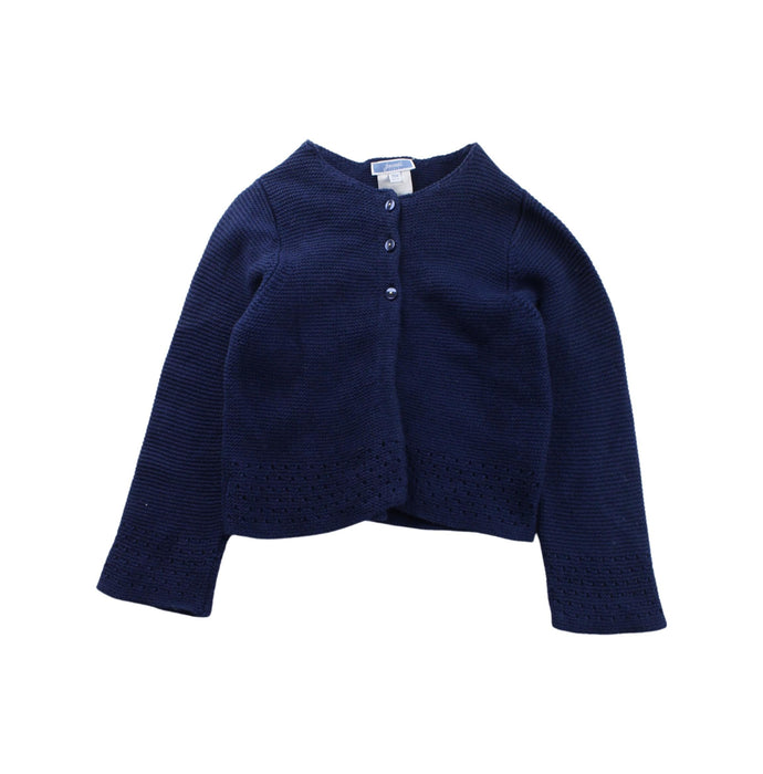 A Blue Cardigans from Jacadi in size 3T for girl. (Front View)