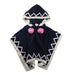 A Blue Capes & Ponchos from Seed in size 2T for girl. (Front View)
