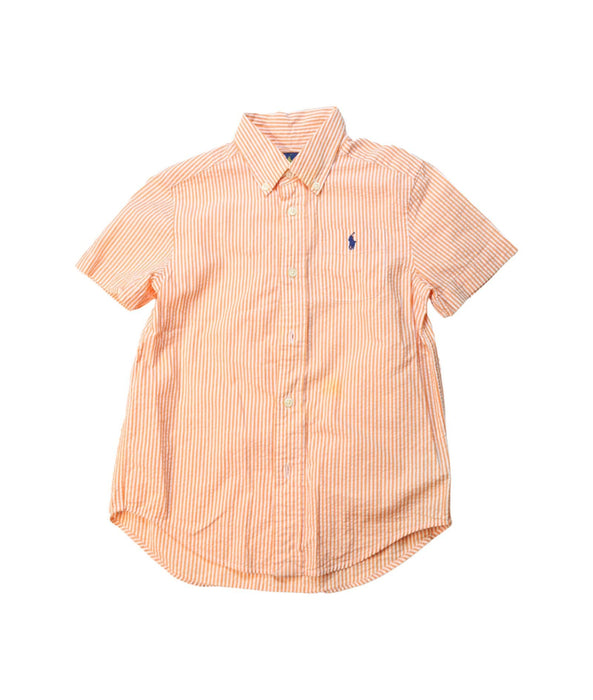 A Orange Short Sleeve Shirts from Ralph Lauren in size 5T for boy. (Front View)