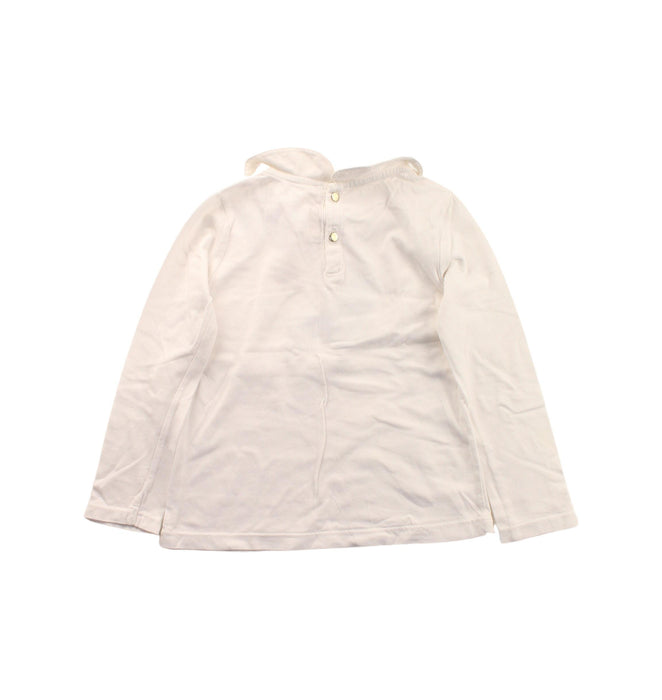 A White Long Sleeve Tops from Jacadi in size 4T for girl. (Back View)