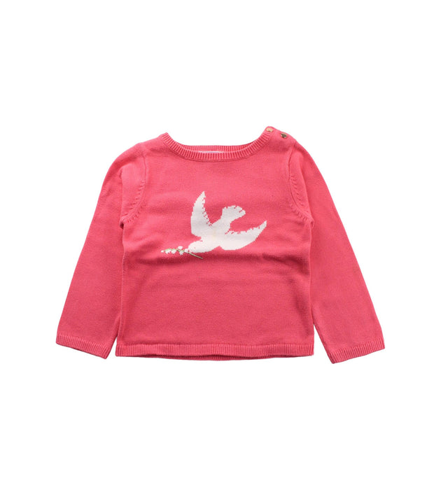 A Pink Knit Sweaters from Jacadi in size 3T for girl. (Front View)