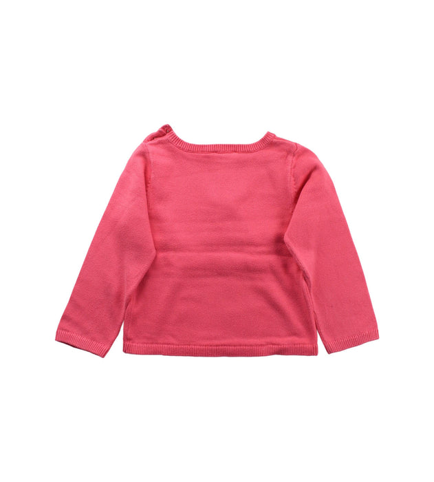 A Pink Knit Sweaters from Jacadi in size 3T for girl. (Back View)