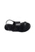 A Black Sandals from Melissa in size 5T for girl. (Front View)