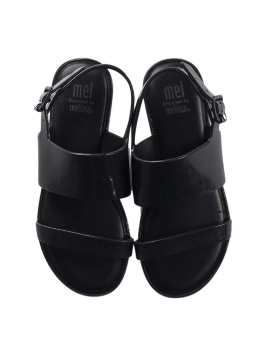 A Black Sandals from Melissa in size 5T for girl. (Back View)