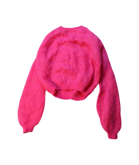 A Pink Cardigans from Il Gufo in size 6T for girl. (Back View)