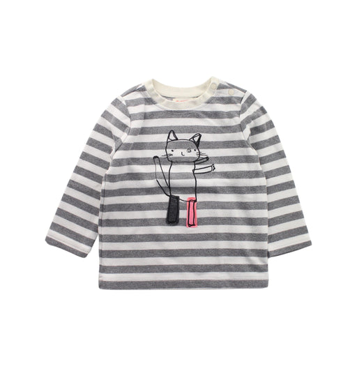 A White Long Sleeve T Shirts from Momonittu in size 2T for boy. (Front View)