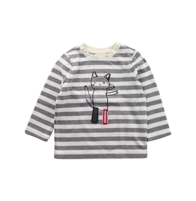 A White Long Sleeve T Shirts from Momonittu in size 2T for boy. (Front View)