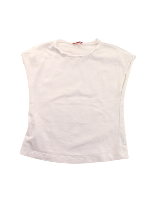 A White Sleeveless T Shirts from Il Gufo in size 2T for girl. (Front View)