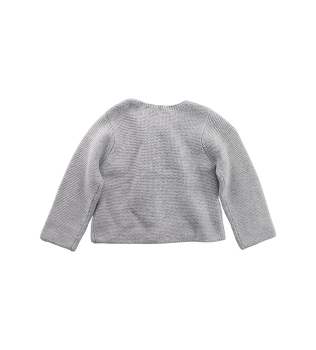 A Grey Cardigans from Jacadi in size 6-12M for girl. (Back View)