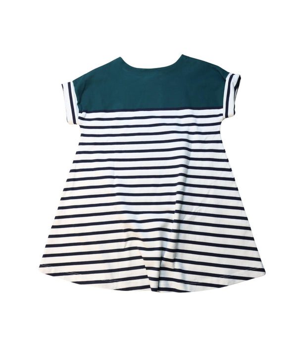 A Multicolour Short Sleeve Dresses from Petit Bateau in size 6T for girl. (Back View)