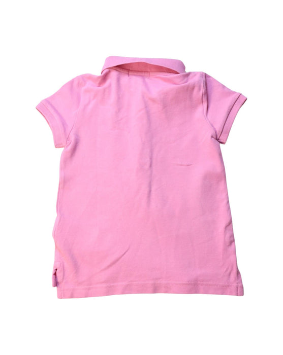 A Pink Short Sleeve Polos from Polo Ralph Lauren in size 5T for girl. (Back View)