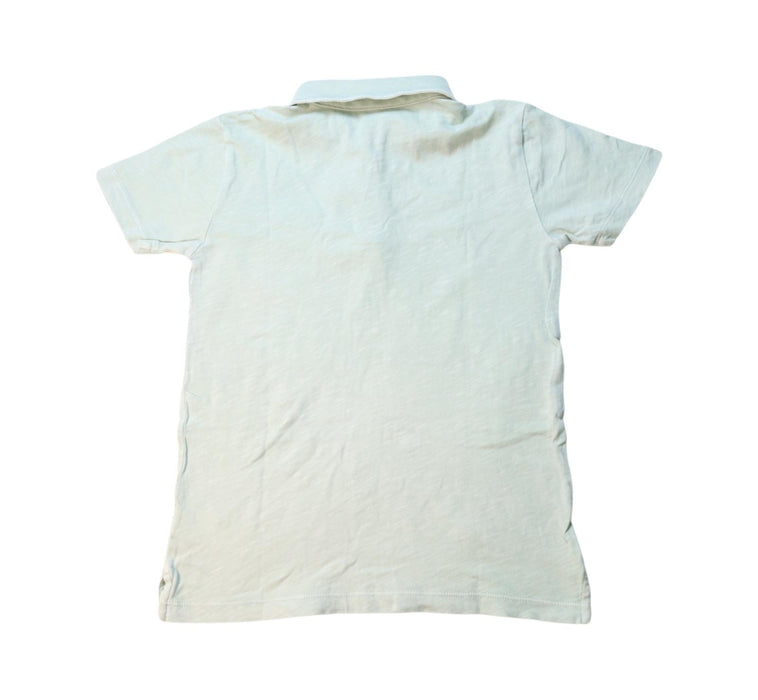 A Green Short Sleeve Polos from Crewcuts in size 6T for boy. (Back View)
