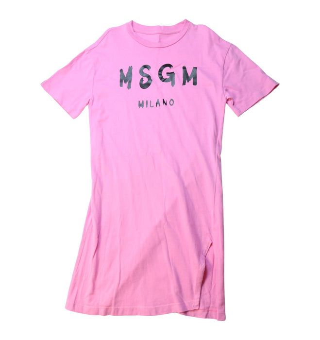 A Pink Short Sleeve Dresses from MSGM in size 6T for girl. (Front View)