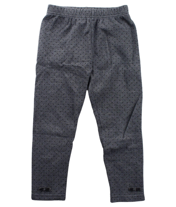 A Grey Leggings from Les Enphants in size 4T for girl. (Front View)