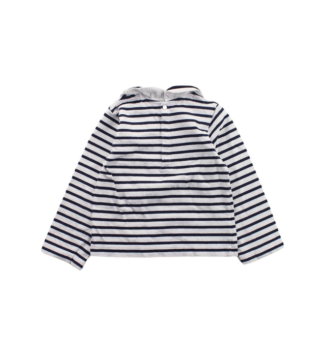 A Blue Long Sleeve Tops from Jacadi in size 3T for girl. (Back View)