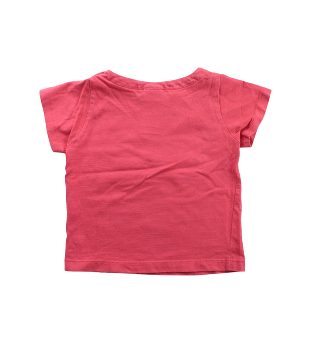 A Pink Short Sleeve T Shirts from Jacadi in size 3T for girl. (Back View)