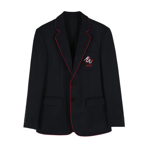 A Navy Blazers from Kellett School in size 11Y for boy. (Front View)