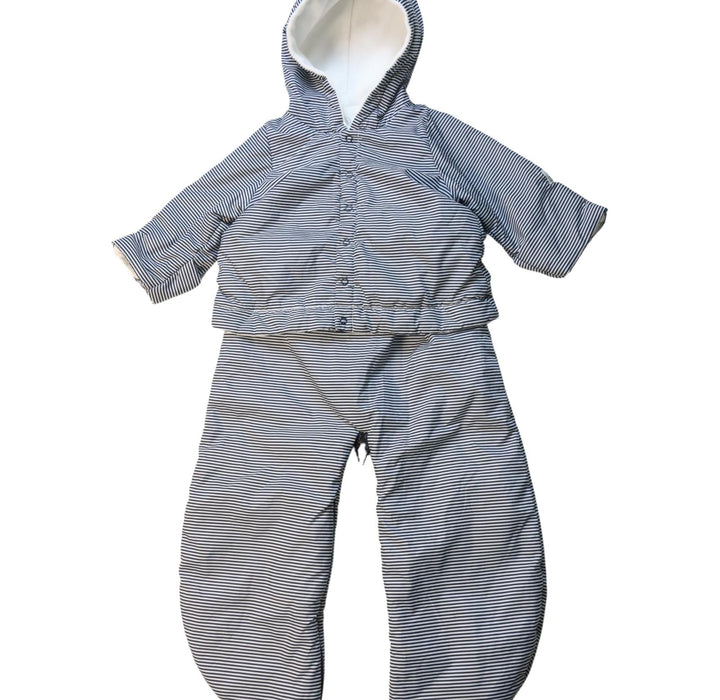 A White Pants Sets from Petit Bateau in size 6-12M for neutral. (Front View)