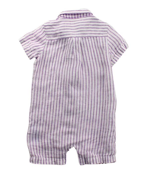 A Purple Short Sleeve Rompers from Nicholas & Bears in size 3-6M for girl. (Back View)