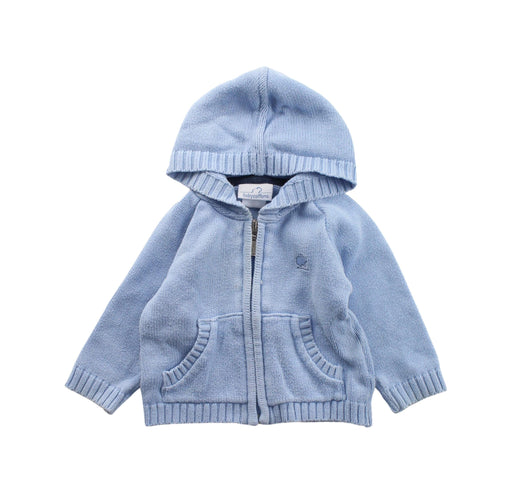 A Blue Knit Sweaters from babycottons. in size 0-3M for girl. (Front View)