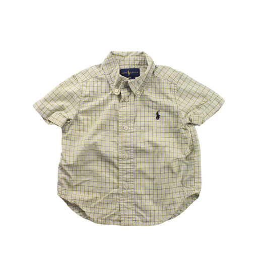 A Yellow Short Sleeve Shirts from Ralph Lauren in size 6-12M for boy. (Front View)