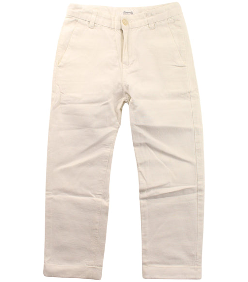 A White Casual Pants from Bonpoint in size 6T for boy. (Front View)