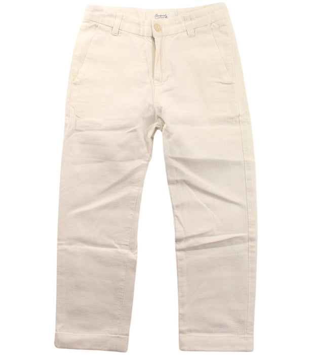 A White Casual Pants from Bonpoint in size 6T for boy. (Front View)