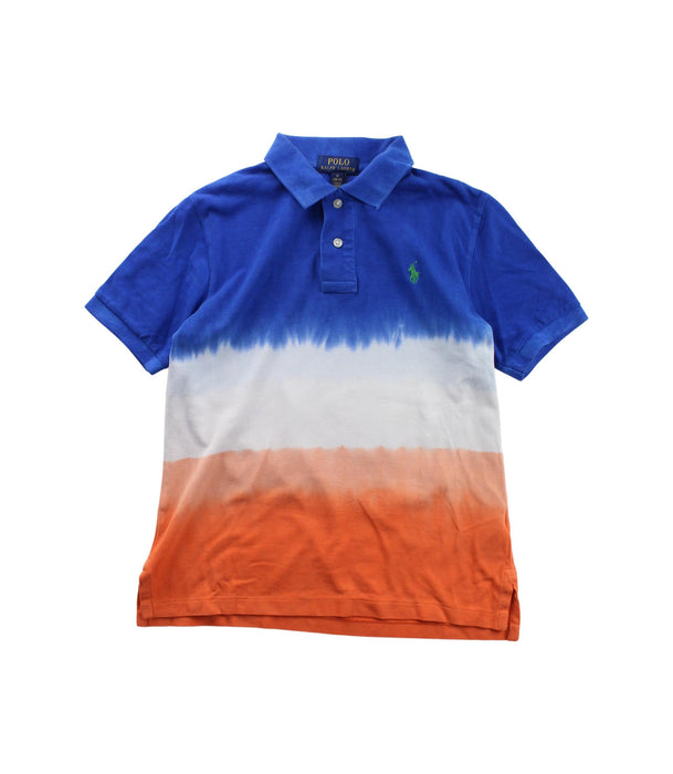 A Blue Short Sleeve Polos from Polo Ralph Lauren in size 10Y for boy. (Front View)
