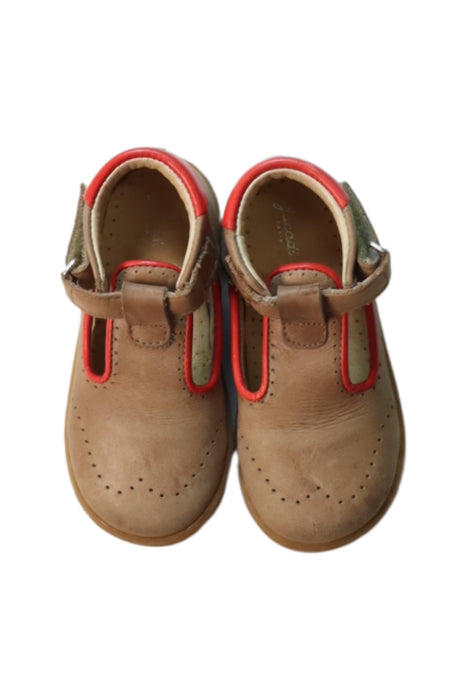 A Brown Dress Shoes from Jacadi in size 18-24M for girl. (Back View)