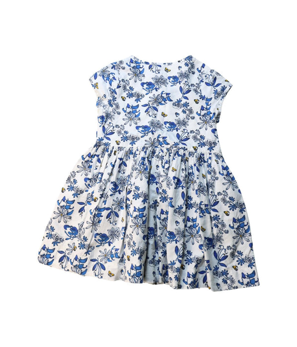 A Multicolour Short Sleeve Dresses from Petit Bateau in size 4T for girl. (Back View)