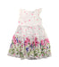 A White Short Sleeve Dresses from Monnalisa in size 4T for girl. (Front View)