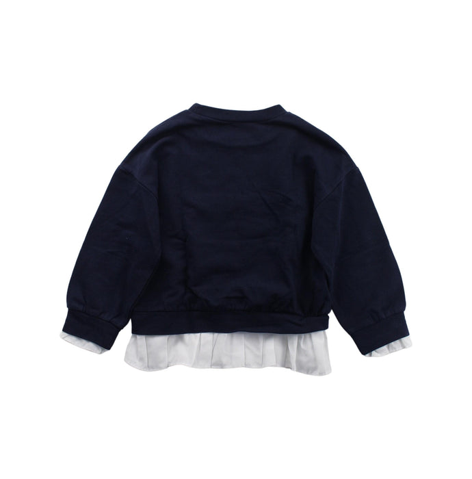 A Blue Sweater Dresses from Mayoral in size 4T for girl. (Back View)