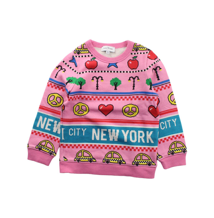 A Pink Crewneck Sweatshirts from Little Marc Jacobs in size 4T for girl. (Front View)