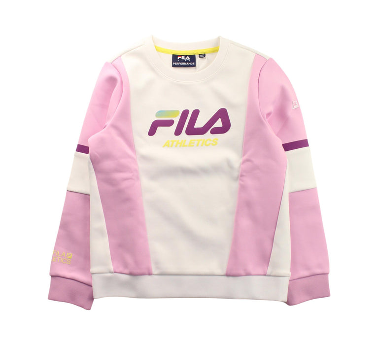 A Pink Crewneck Sweatshirts from Fila in size 10Y for girl. (Front View)
