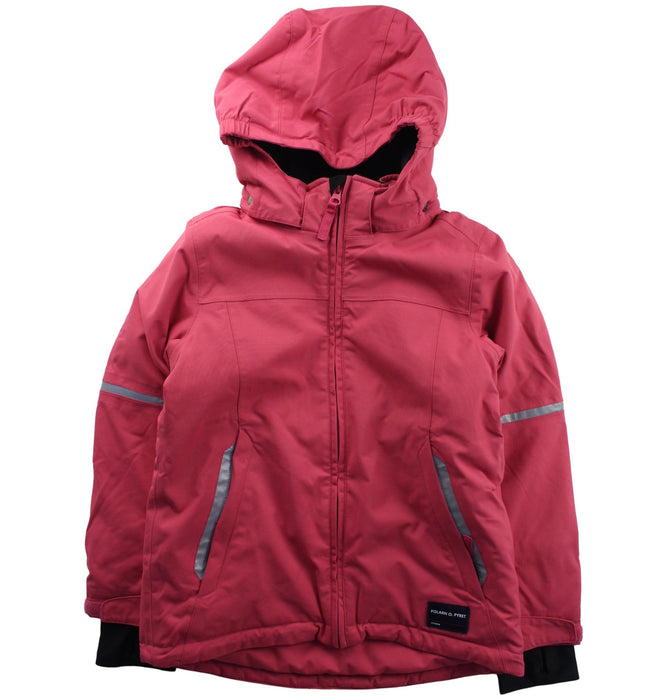 A Red Coats from Polarn O. Pyret in size 7Y for boy. (Front View)