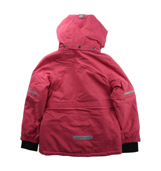 A Red Coats from Polarn O. Pyret in size 7Y for boy. (Back View)