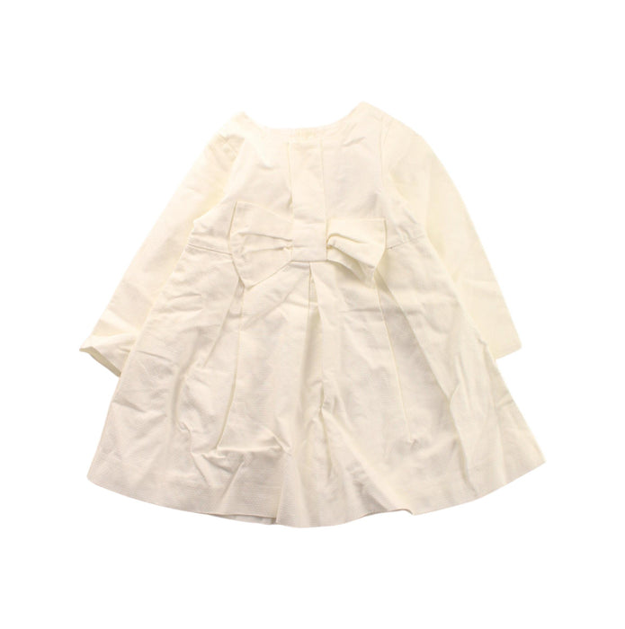 A White Long Sleeve Dresses from Jacadi in size 12-18M for girl. (Front View)