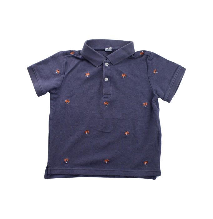 A Purple Short Sleeve Polos from Janie & Jack in size 4T for boy. (Front View)