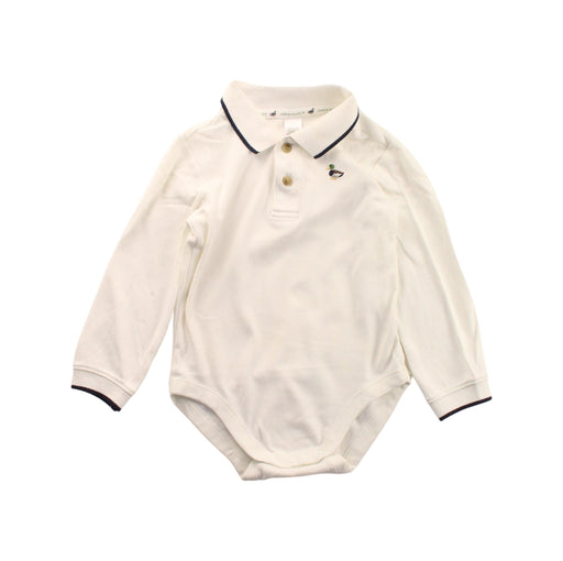 A White Long Sleeve Bodysuits from Janie & Jack in size 18-24M for boy. (Front View)