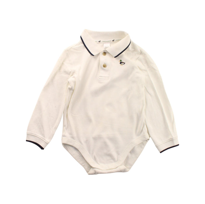 A White Long Sleeve Bodysuits from Janie & Jack in size 18-24M for boy. (Front View)