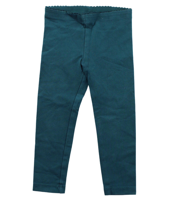 A Green Leggings from Tea in size 3T for girl. (Front View)