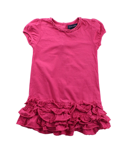 A Pink Short Sleeve Dresses from Ralph Lauren in size 2T for girl. (Front View)