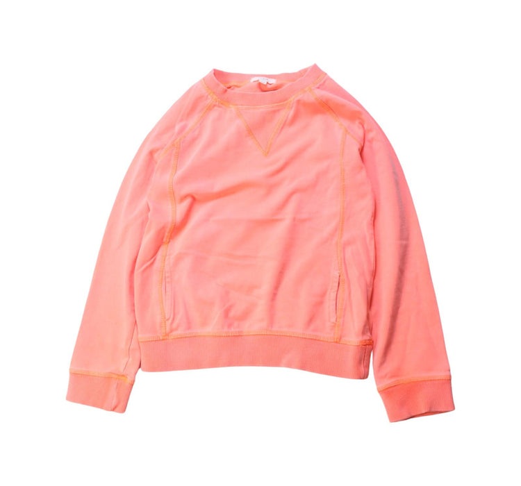 A Peach Crewneck Sweatshirts from Seed in size 7Y for girl. (Front View)