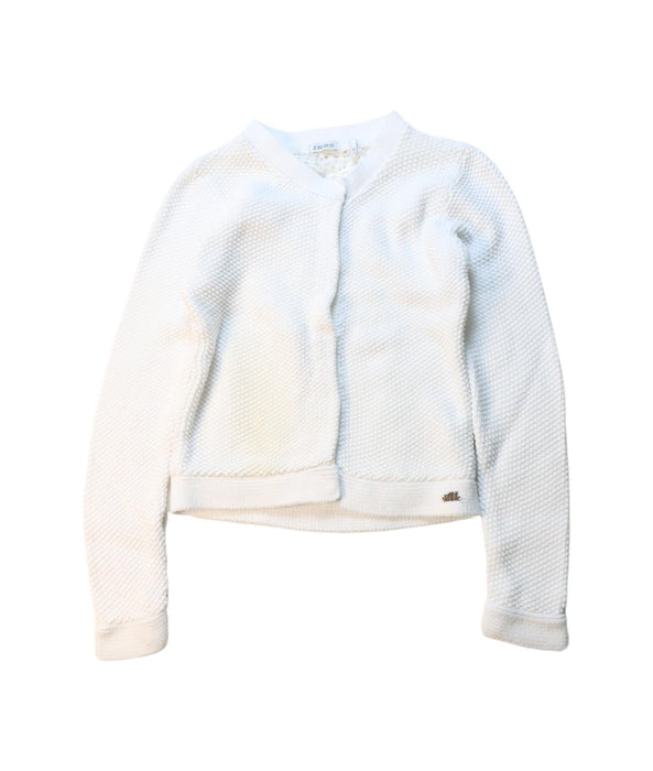 A White Cardigans from IKKS in size 8Y for girl. (Front View)